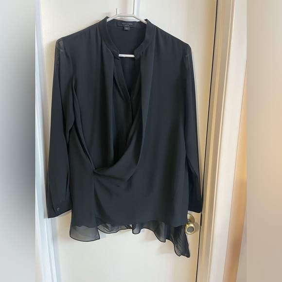 All Saints Tops - All saints Abi long sleeve drape over top size medium new without tags